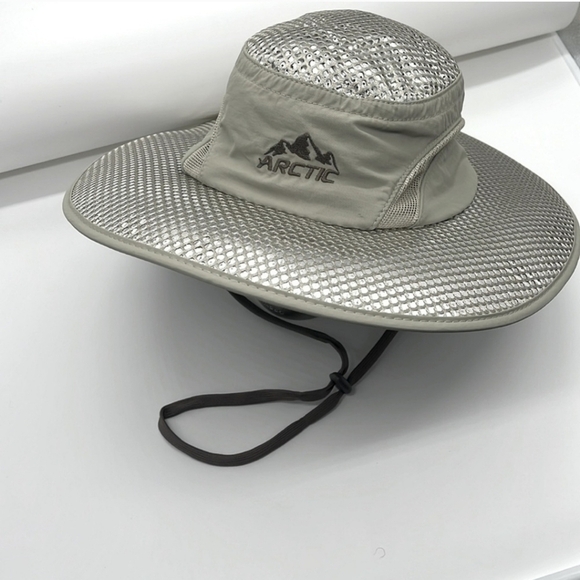 Arctic Air Evaporative Cooling Hat One Size Silver Ventilated UV Protection - Picture 1 of 16